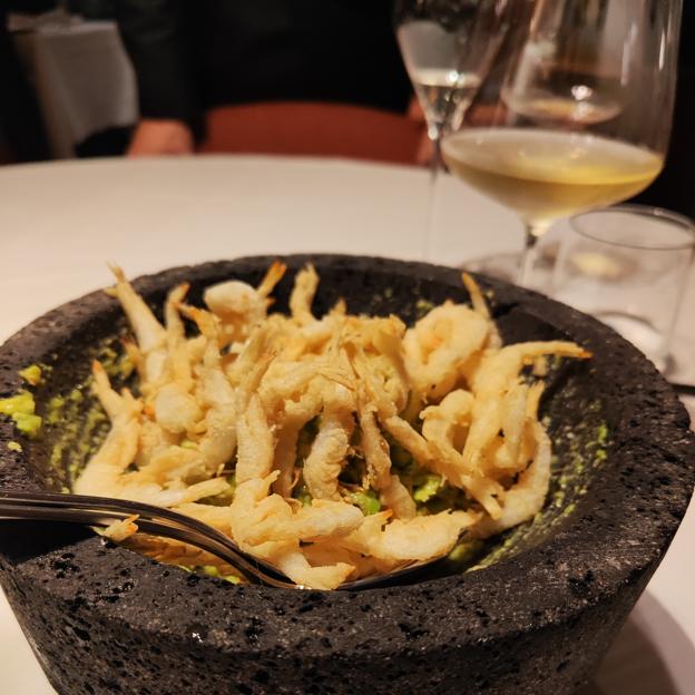 El guacamole con gamba cristal de Lobito de Mar.