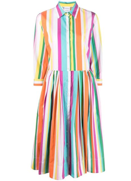 Vestido de rayas de colores de Sara Roka, 349 euros.