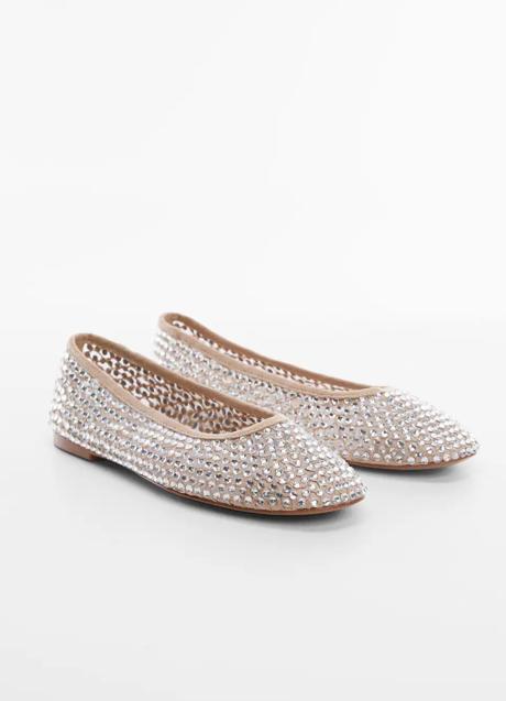 Bailarinas de strass de Mango (49,99 euros)