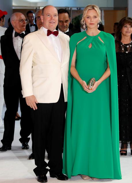 Charlène de Mónaco con un vestido verde. / GTRES