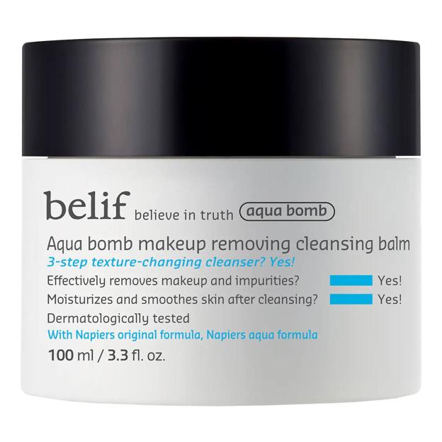 Aqua bomb makeup removing cleansing balm de Belif. Precio: 32,99 euros