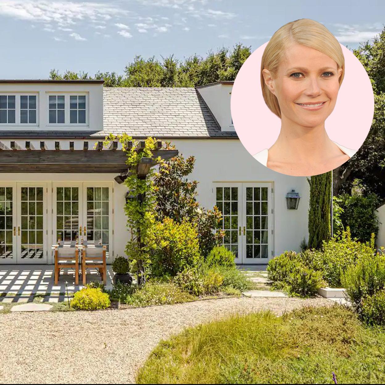 Mansión de Montecito de Gwyneth Paltrow/airbnb/montaje luca lópez