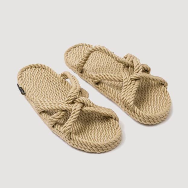 Sandalias de cuerdas en tono camel