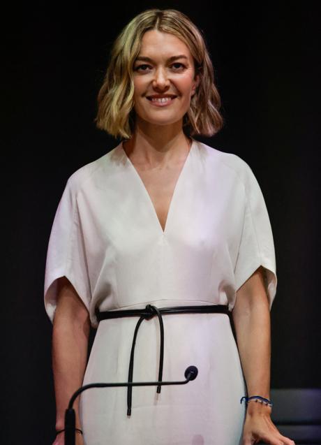 Marta Ortega, muy sonriente como presidenta del consejo de administración de Inditex. (FOTO: GTRES)