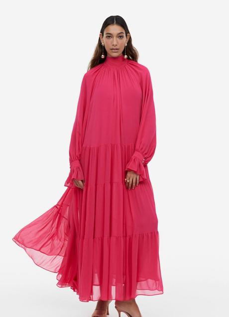 MAxi vestido fucsia