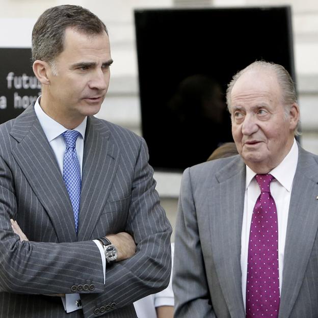 El rey Juan Carlos I y Felipe VI. /