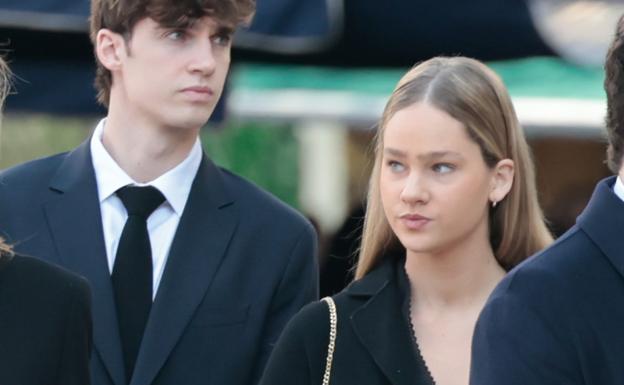 Irene y Pablo Urdangarin, en el funeral del rey Constantino de Grecia, el pasado enero en Atenas. 