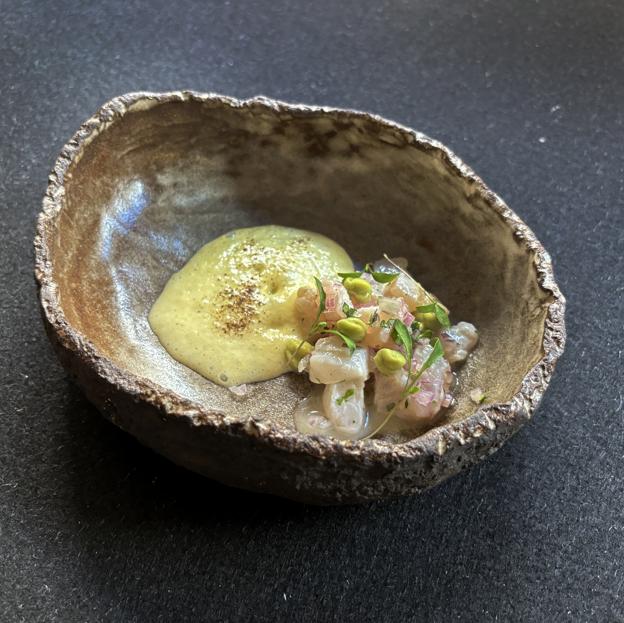 El ceviche de lubina de Estero de Per Sé Bistró, el nuevo proyecto gastronómico de Andrés Madrigal. 