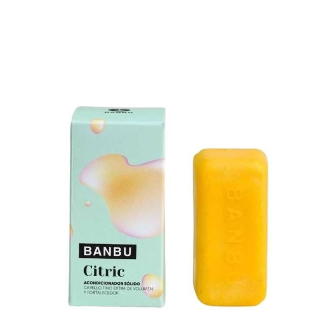 Acondicionador Sólido ECO Cabello Fino CITRIC de Banbu. Precio: 15,50 euros