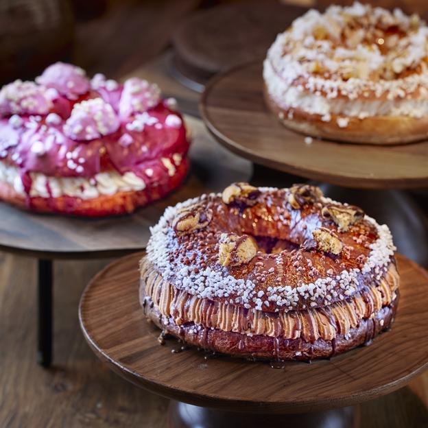 Los roscones de nutella casera, pantera rosa y nata de The Omar, tres de sus propuestas para esta Navidad.