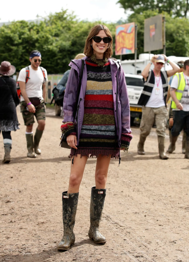 Alexa Chung con botas de agua Hunter / GTRES