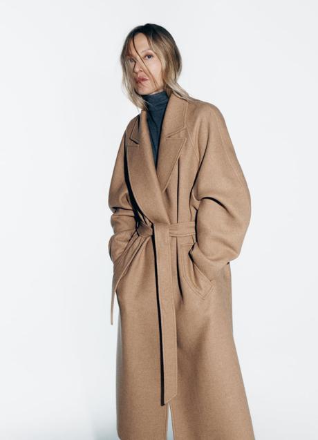 Abrigo camel de Zara (99,99 euros)