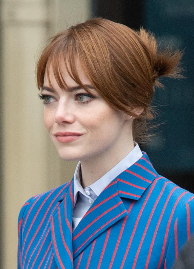 Emma Stone con flequillo en 2023. Foto: Gtres.