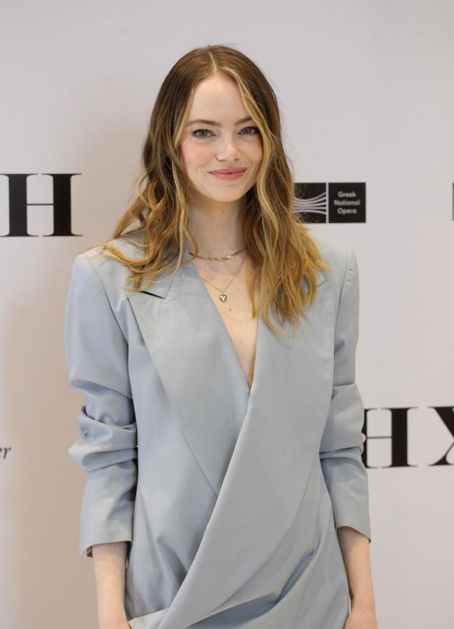 Emma Stone en 2022 con mechas face fram. Foto: Gtres.