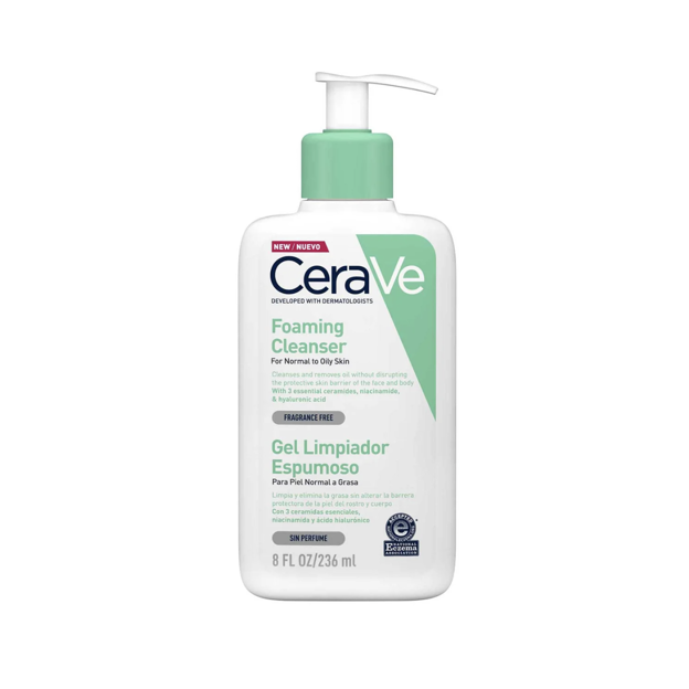 Limpiador facial Foaming Facial Cleanser de CeraVe.