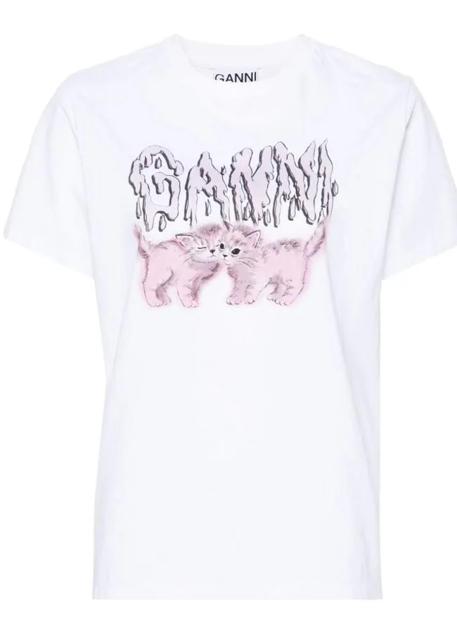 Camiseta de gatos de Ganni, 163 euros.