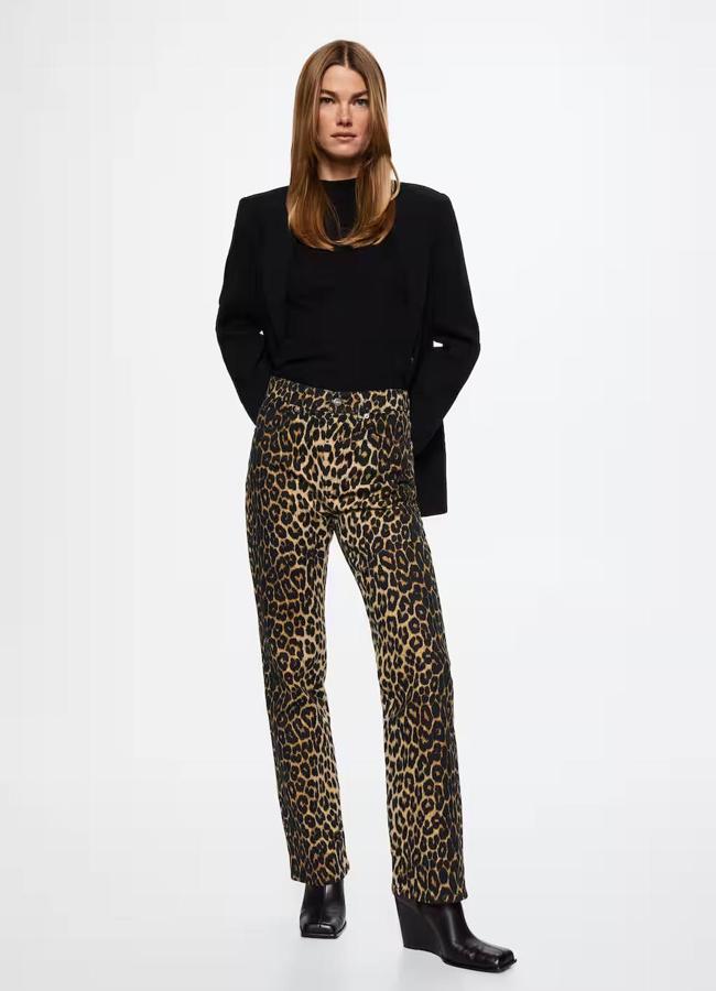 Pantalones animal print vaqueros