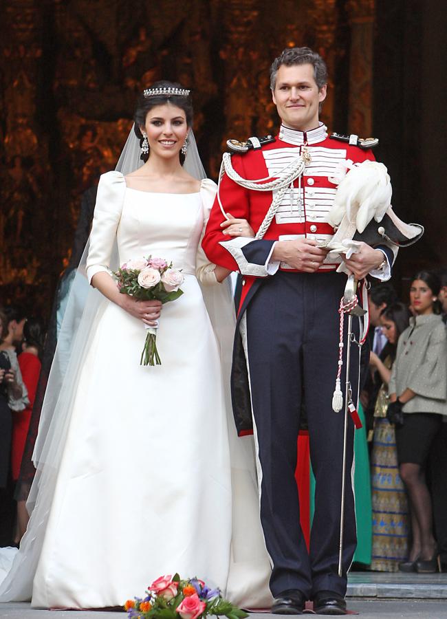 Los novios Eva Morejón y Fernando Solís Tello durante el día de su boda. / GTRES