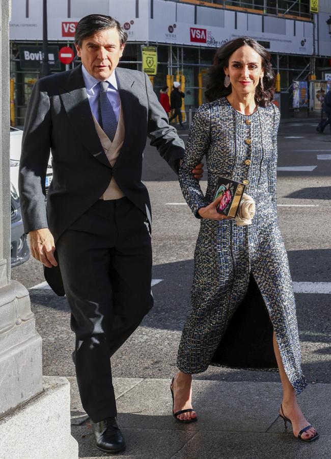 Amparo Corsini llegó a la boda de Felipe Matossian junto a su marido, Manolo Falcó. Foto: Gtres.