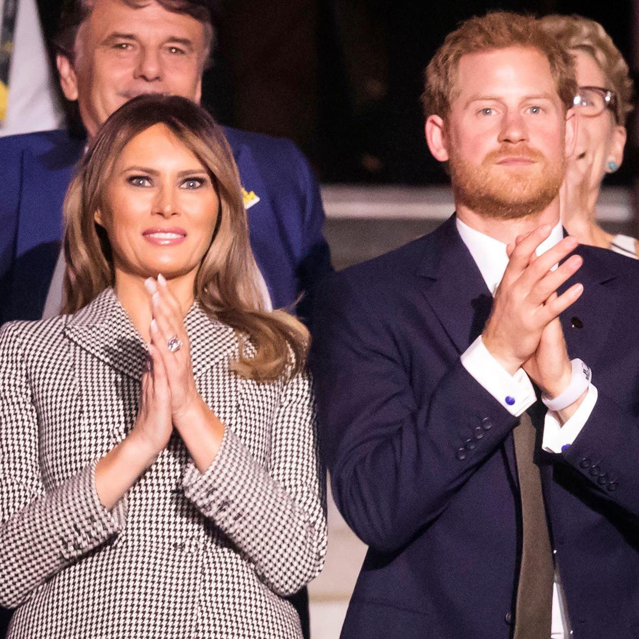 El príncipe Harry junto a Melania Trump./gtres