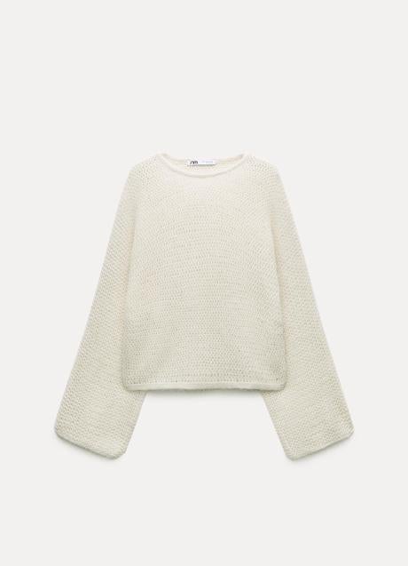 Jersey blanco de Zara (45,99 euros)