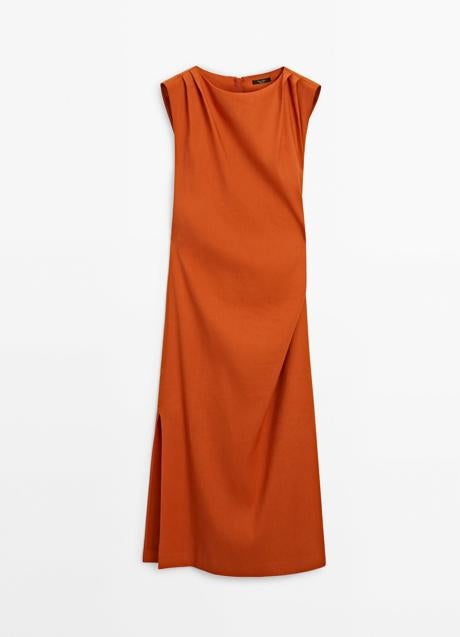 Vestido naranja de Massimo Dutti (79,99 euros)