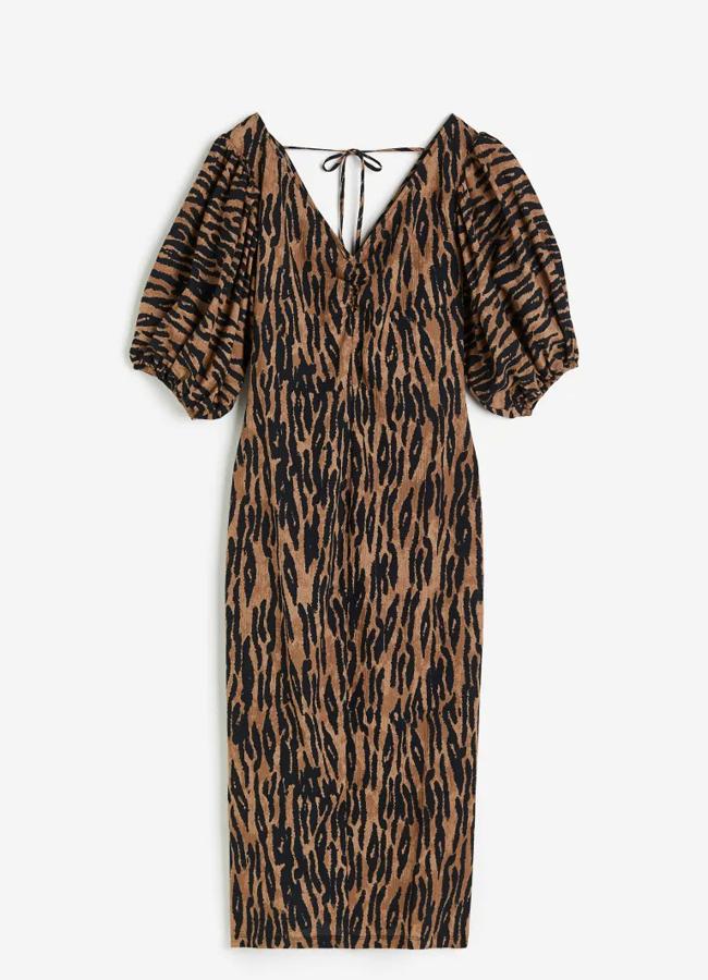 Vestido con estampado de leopardo de H&M