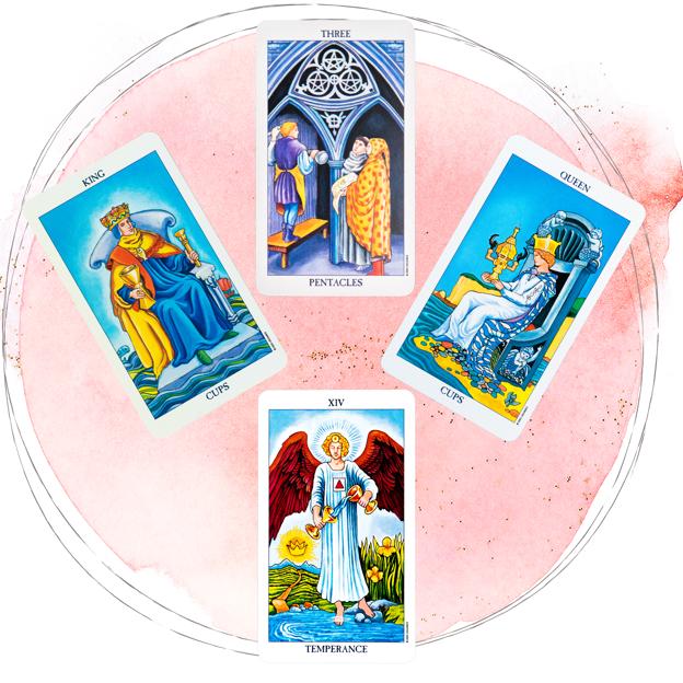 Las cartas del Tarot aprovechan la energía positiva de La Templanza: amor, emociones y sentimientos