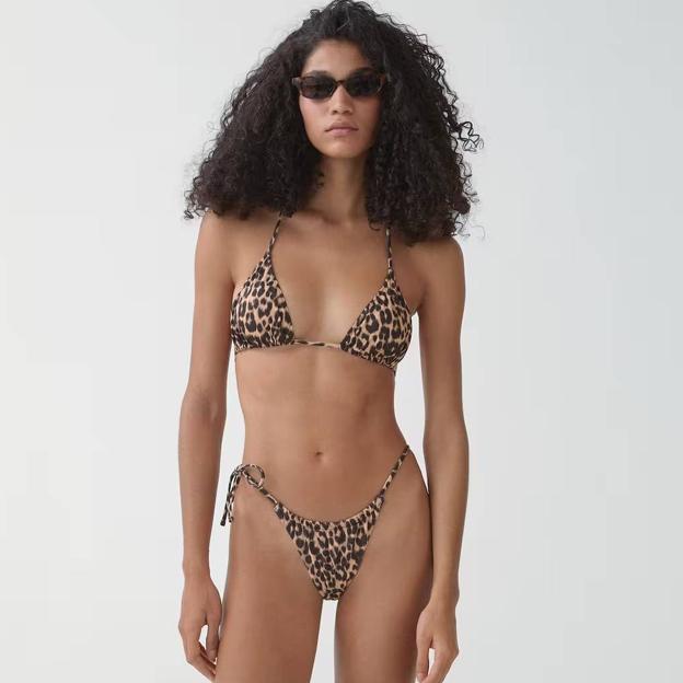 Bikini con estampado de leopardo