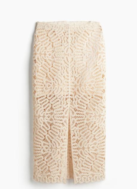 Falda de crochet de H&M (59,99 euros)