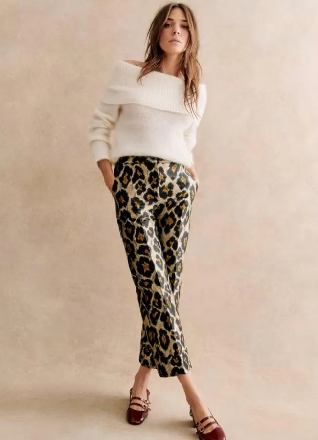 Pantalones de leopardo de Sézane, 125 euros.