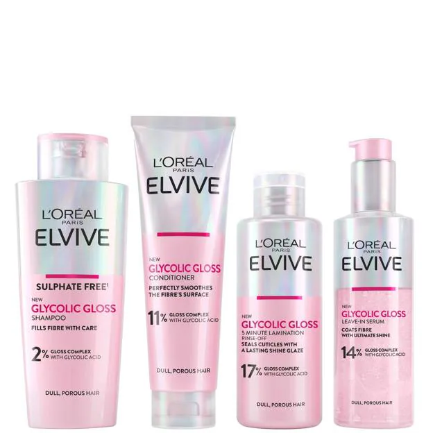 L'Oréal Paris Elvive Glycolic Gloss Glossing Routine. Precio: 33,95 euros