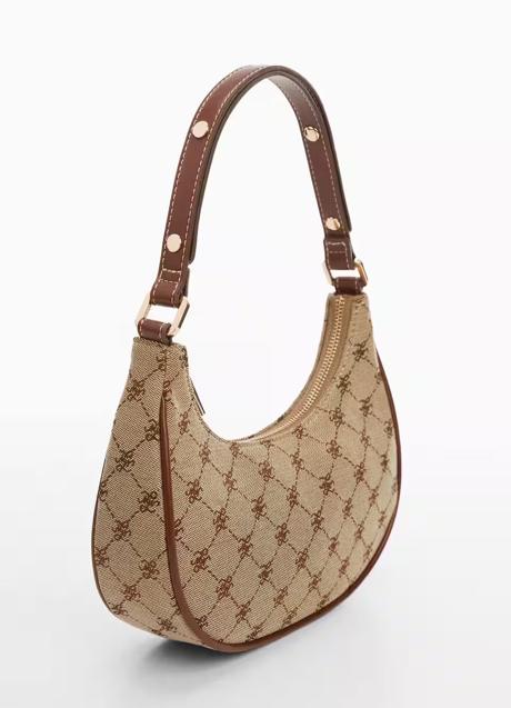 Bolso marrón y beige de Mango (29,99 euros)