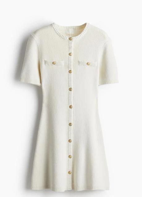 Vestido blanco de H&M (35,99 euros)