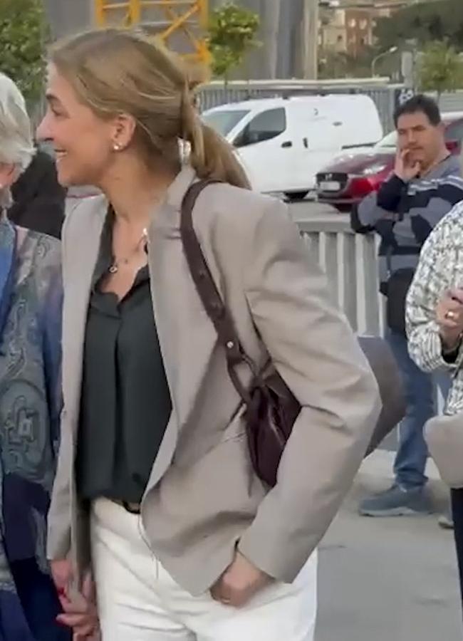 La infanta Cristina con un bolso marrón. / GTRES