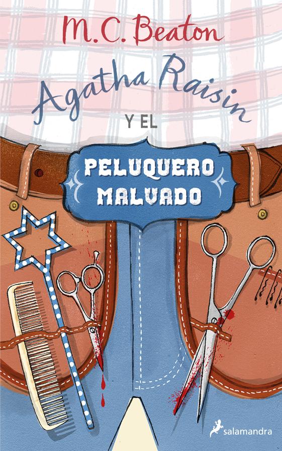 Portada de Agatha Rasin y el peluquero malvado, el nuevo libro del personaje creado por M. C Beaton. / Salamandra