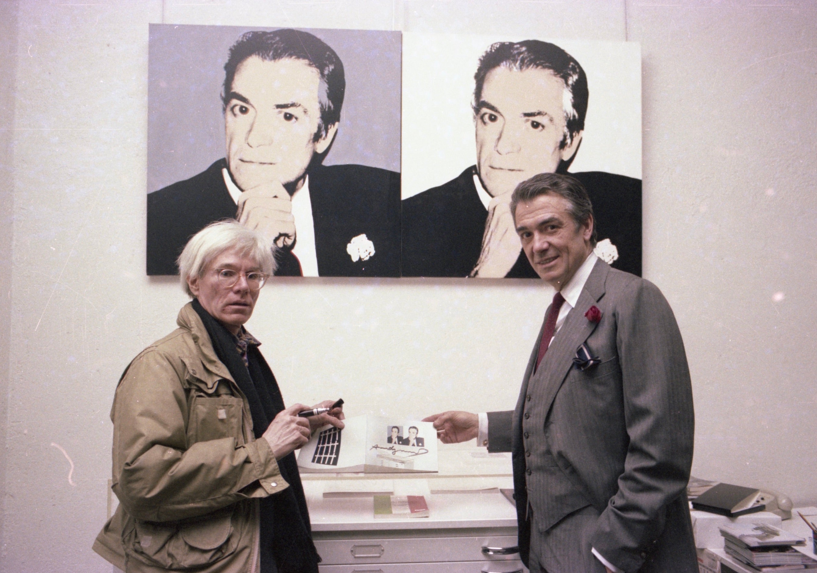 Andy Warhol y el galerista Fernando Vijande.