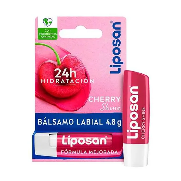 Cherry Shine Bálsamo labial de Liposan. Precio: 3,24 euros