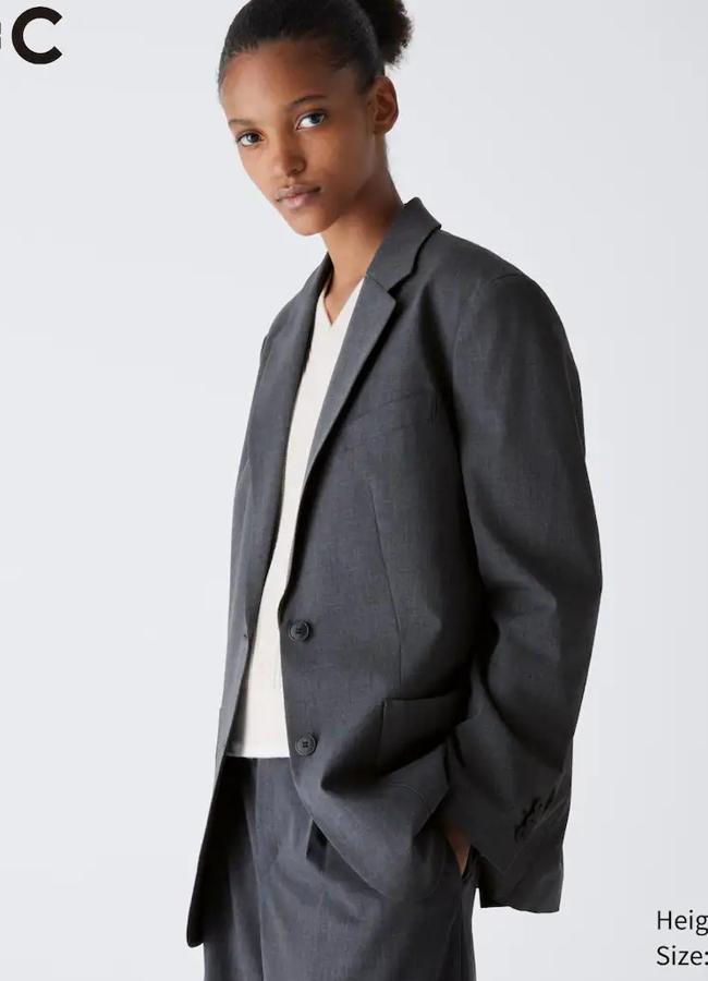 Blazer oversize de Uniqlo, 39,90 euros.