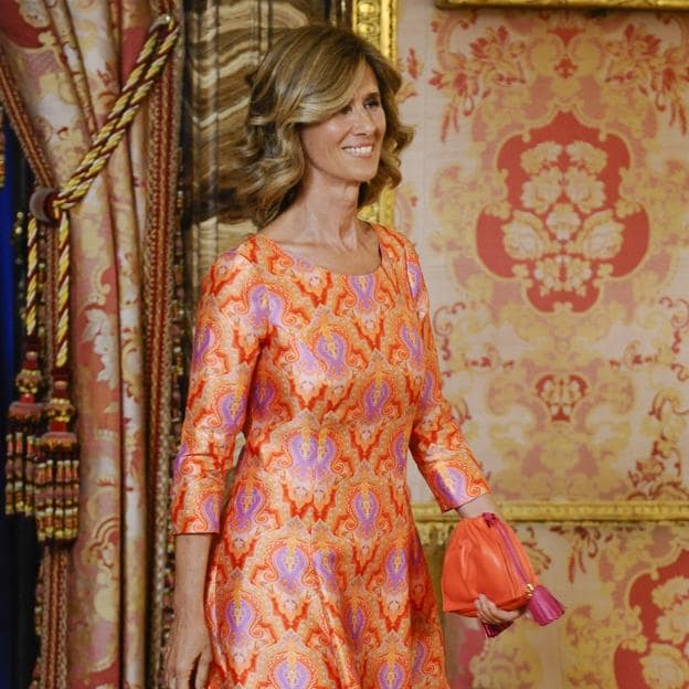 crsitina Garmendia, en el Palacio Real en un encuentro con los reyes Felipe y Letizia. 