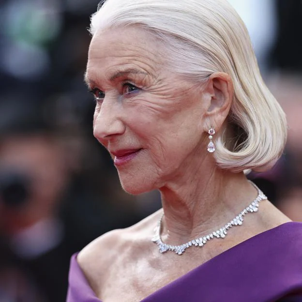 Helen Mirren en Cannes con maquillaje de 