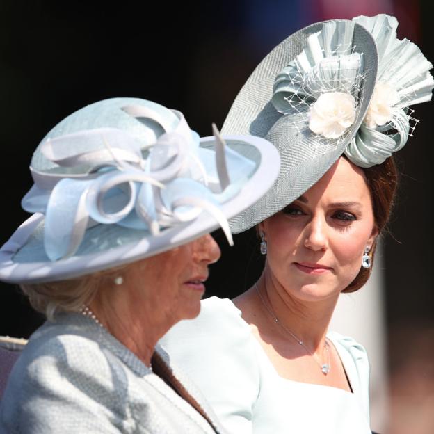 La reina Camilla y Kate Middleton en el desfile del Trooping the Colour 2018. 