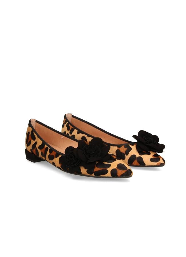 Bailarinas animal print con flores 3D