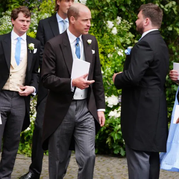 El príncipe Guillermo en la boda de los duques de Westminster. 