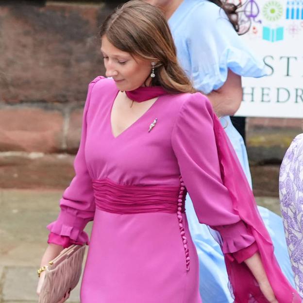 La española aristócrata que se ha colado en la boda del duque de Westminster con un look de invitada perfecto y muy elegante