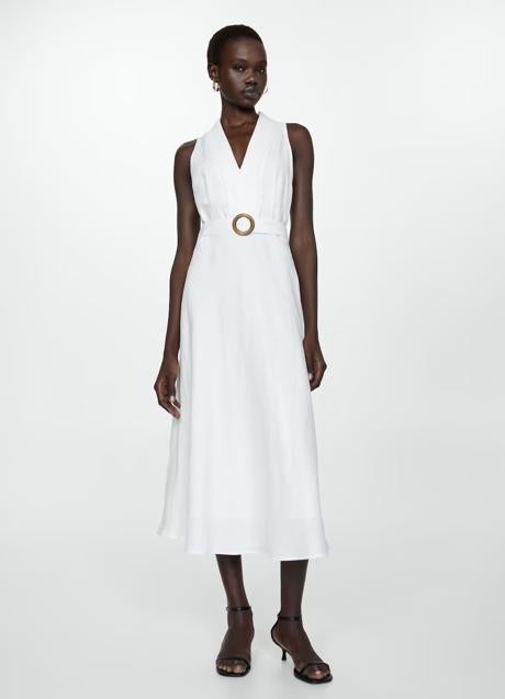 Vestido blanco de Mango (59,99 euros)