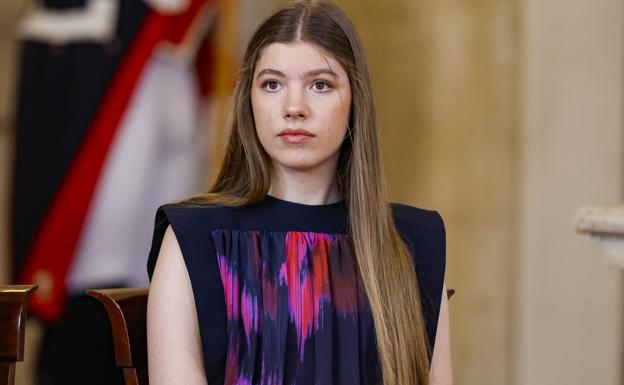 La infanta Sofía, en el Palacio Real el pasado mes de mayo. 