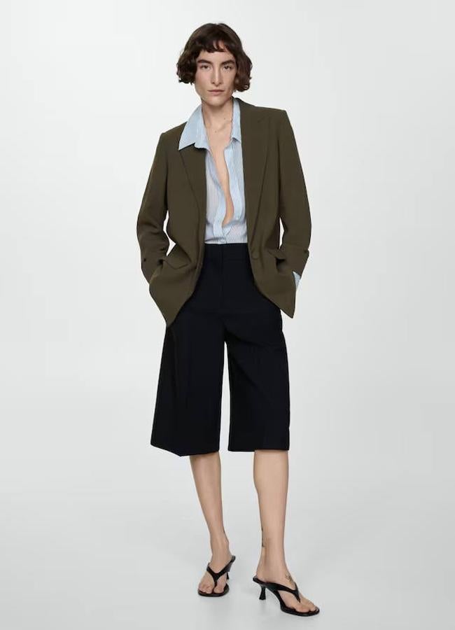 Blazer básica color khaki