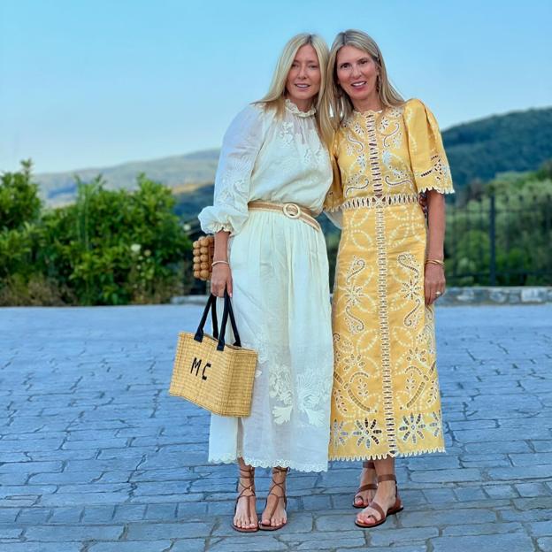 Marie-Chantal Miller junto a su mejor amiga, Doris Vernicou-Robbs.