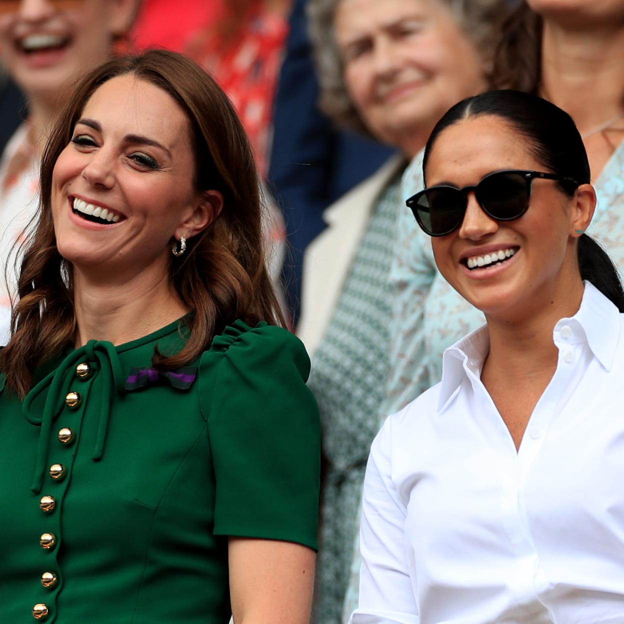 Kate Middleton y Meghan Markle en Wimbledon en 2019. /gtres